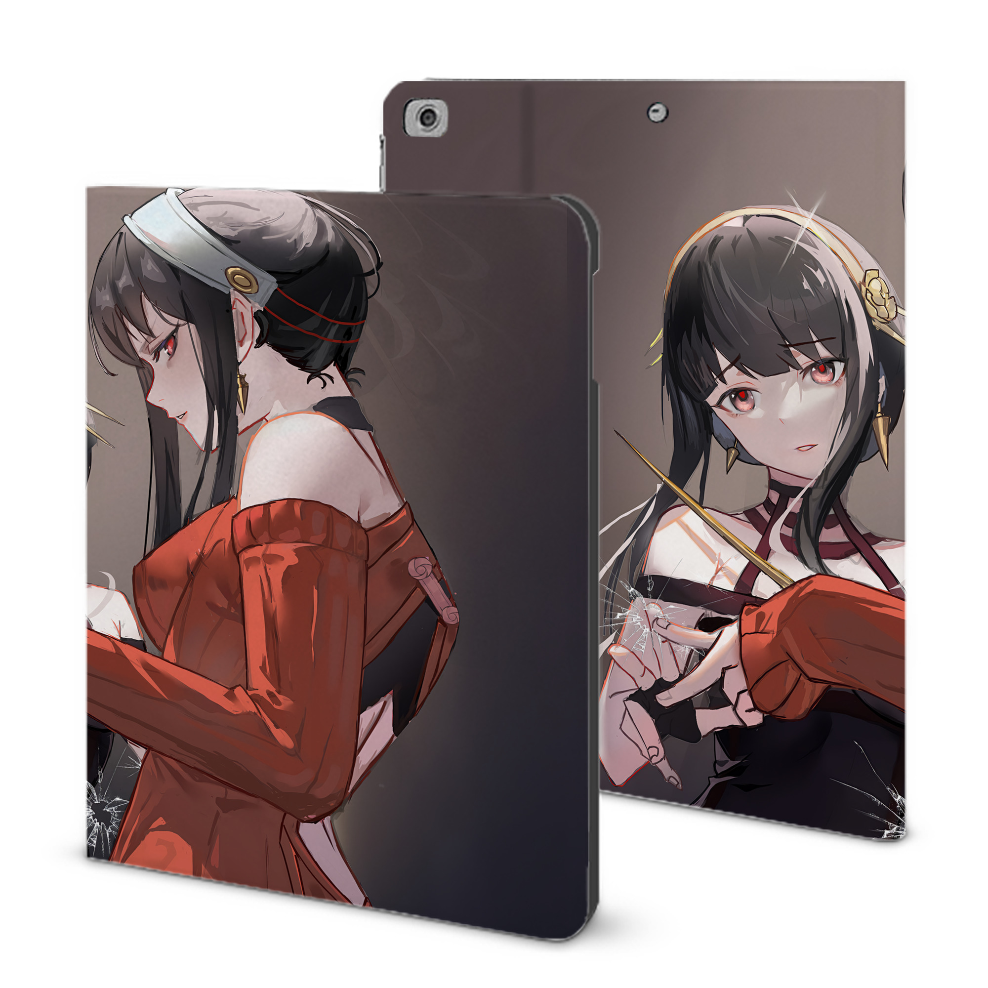 （画像用） SPY×FAMILY间谍家家酒 IPad ケース ブック型 PUレザー TPU 耐衝撃 軽量 薄型 ペン収納なし 全面保護 IPad 各モデル対応
